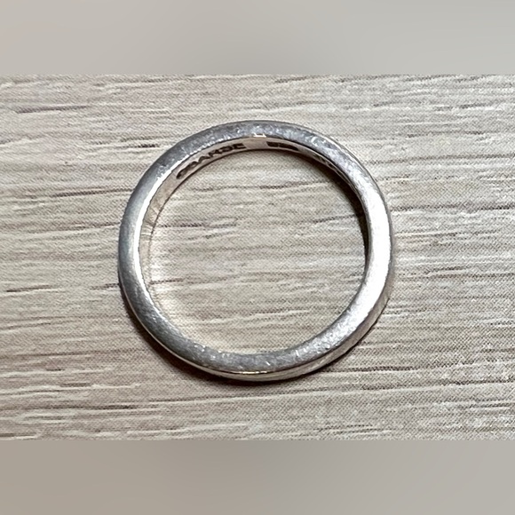 Vintage Designer Signed Barse Sterling Silver Thin Band Ring, Size 5, 1.9g - Picture 5 of 8